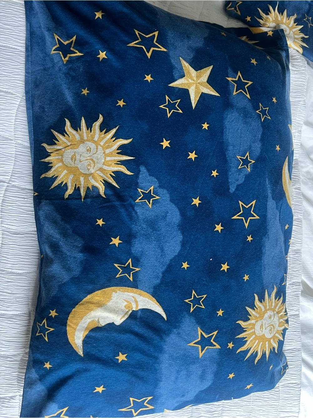 2 vintage celestial pillow cases